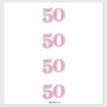 50th Birthday Pink Custom Age Number Fifty Pattern<br><div class="desc">Designed for birthday celebrations!</div>