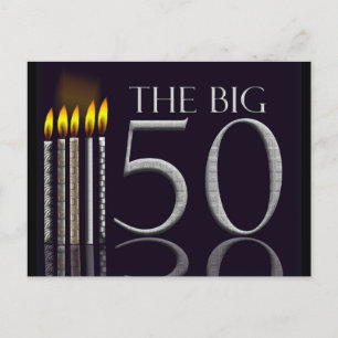 50th Birthday Postcard Invitation - Customized