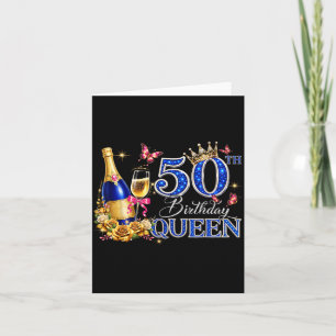 50th Birthday Queen 50 and Fabulous 50 Years Old Card