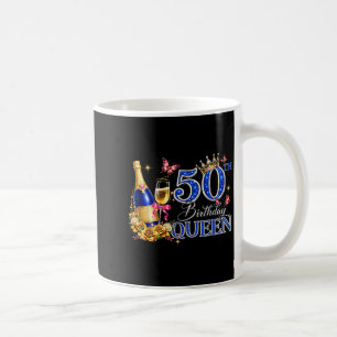 50th Birthday Queen 50 and Fabulous 50 Years Old Coffee Mug