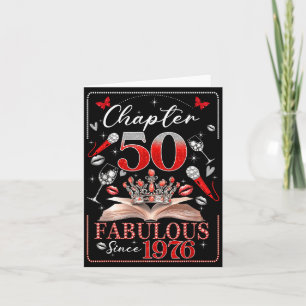 50th Birthday Queen Chapter 50 Fabulous Since 1976 Card