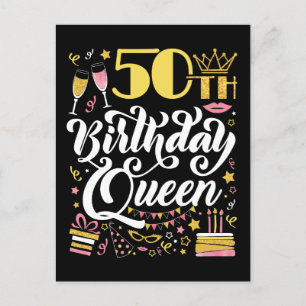 50th Birthday Queen  Postcard