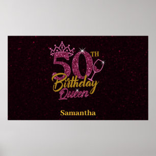 50th Birthday Queen Poster