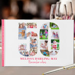 50th Birthday Remember When ... Pink Photo Collage Guest Book<br><div class="desc">This personalized photo guest book is a lovely milestone birthday keepsake for a 50th Birthday. You can either let the guests at the 50th birthday party celebration add their well wishes and reminiscences or, if you're not having a party, you can pre-fill it with photos and "remember when ... ",...</div>