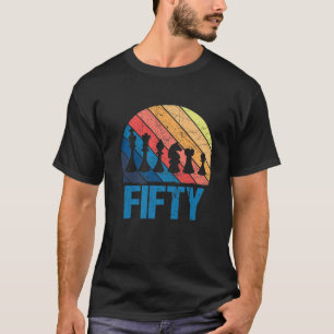 50Th Birthday Retro Chess 50 Years Old Man Women T-Shirt