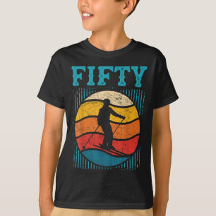 50th Birthday Retro Ski Skiing 50 Year Old Men Wom T-Shirt