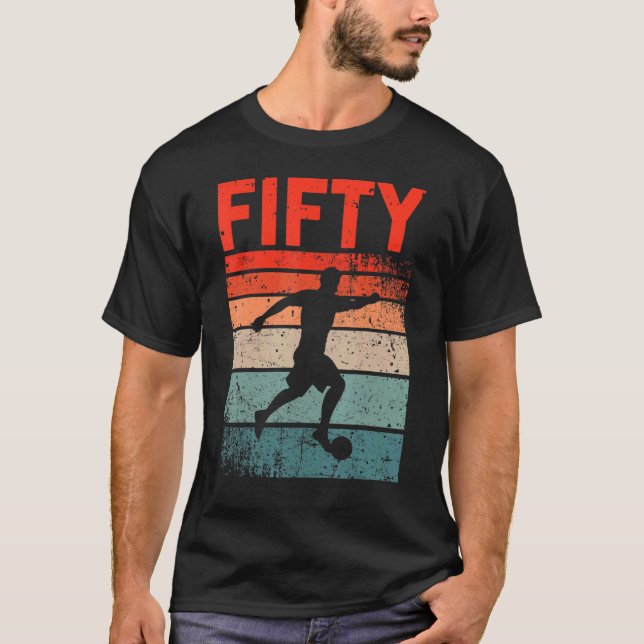 50th Birthday Retro Soccer 50 Years Old Man Women T-Shirt (Front)
