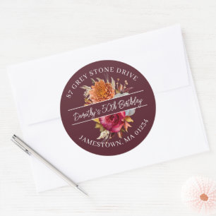 50TH Birthday Return Address Label
