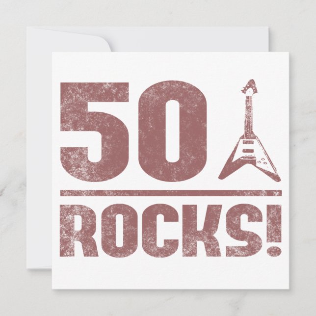 50th Birthday Rocks Card (Front)
