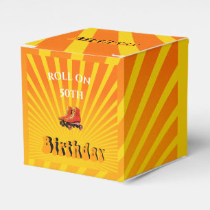 50th Birthday Roller Skate Born In The 70s Favor Box