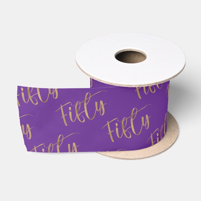 50th Birthday  Satin Ribbon (Spool)