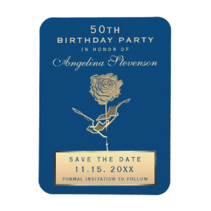 50th Birthday Save The Date Invitation Magnet