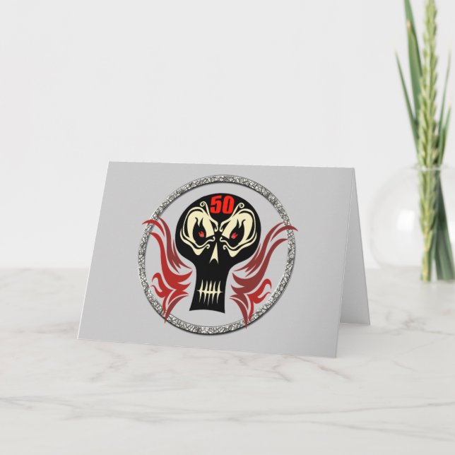 50th Birthday Skull Cards (Front)