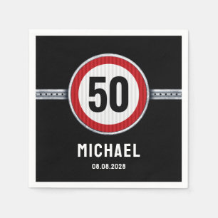 50th Birthday Speed Limit  Napkin