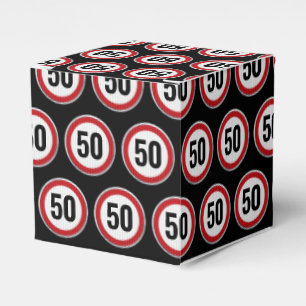 50th Birthday Speed Limit Sign - ANY AGE Favor Box