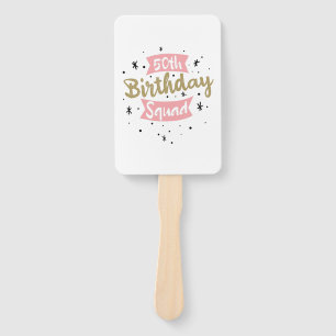 50th Birthday Squad Hand Fan