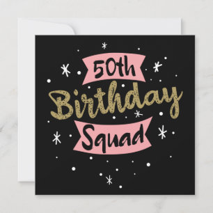 50th Birthday Squad Invitation
