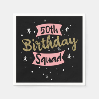 50th Birthday Squad Napkin