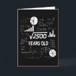 50th Birthday Square Root Math 50 Years Old Bday Card<br><div class="desc">Birthday Design For anyone who's horoscope say difficult & Stubborn But totally worth.Wear it with pride at work,  school gym perfect to pair with shorts,  leggings or jeans for a casual yet trendy Look</div>