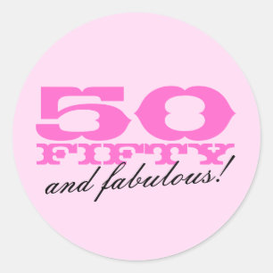 50th Birthday stickers 50 and fabulous