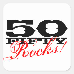 50th Birthday stickers   50 Rocks!