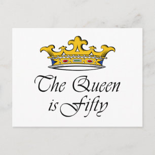50th birthday The Queen is 50! Postcard