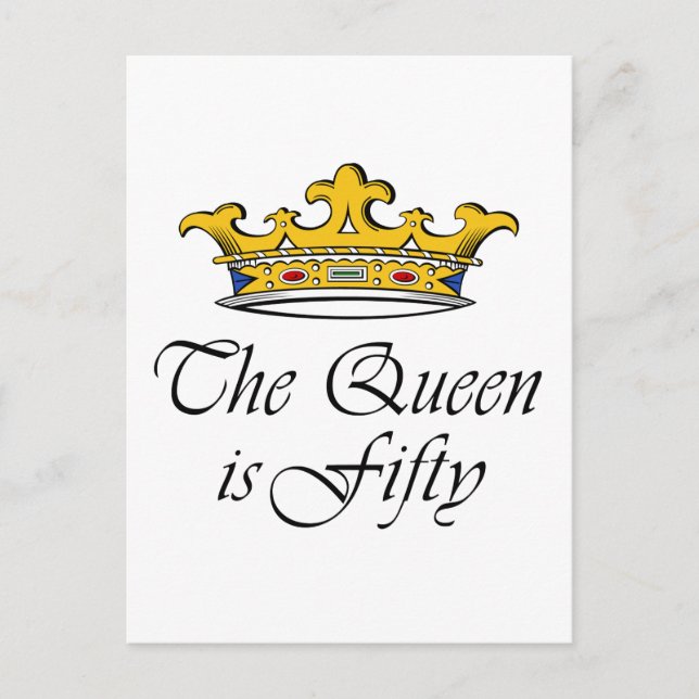 50th birthday The Queen is 50! Postcard (Front)