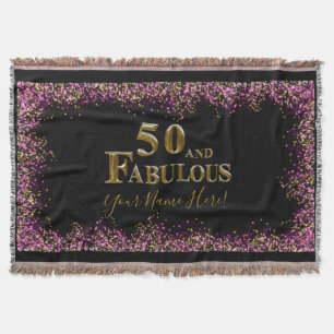 50th Birthday  Throw Blanket