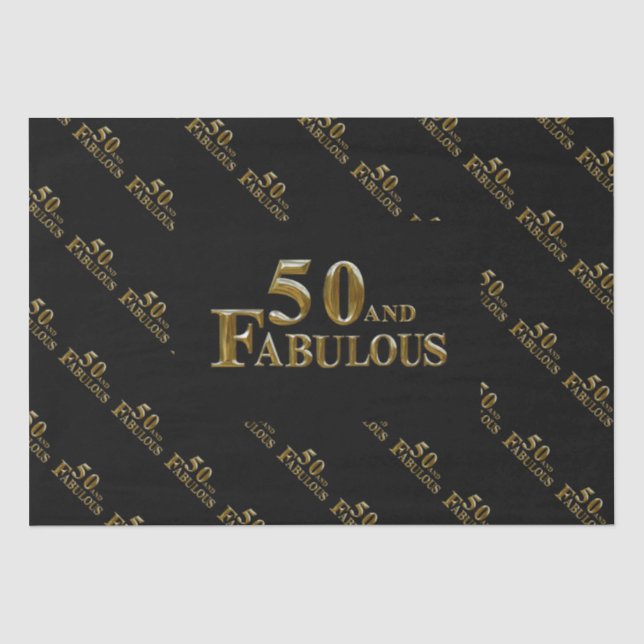 50th Birthday  Tissue Paper (Front)