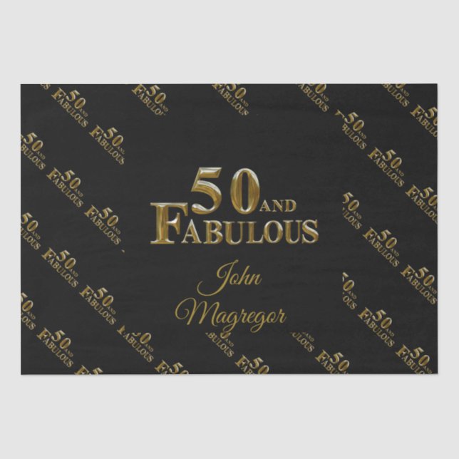 50th Birthday  Tissue Paper (Front)