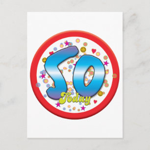 50th Birthday Today Postcard