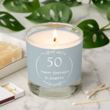 50th Birthday | Vanilla & Sandalwood | Light Blue
