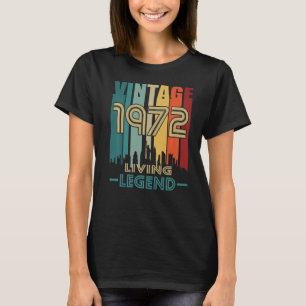 50th Birthday Vintage 1972 Living Legend 50th Anni T-Shirt