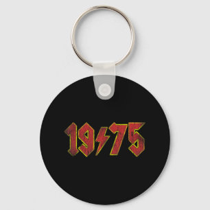 50th Birthday Vintage 1975 Mens Women 50 Years Old Keychain