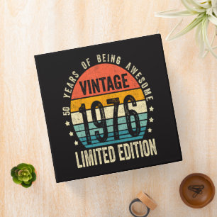 50th Birthday Vintage 1976 Limited Edition Binder