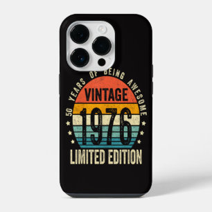 50th Birthday Vintage 1976 Limited Edition iPhone 14 Pro Case