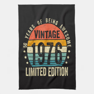 50th Birthday Vintage 1976 Limited Edition Kitchen Towel