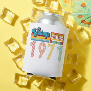 50th Birthday Vintage Retro 1971 Cassette Tape Can Cooler