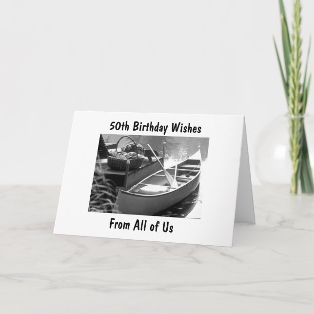 "50th" BIRTHDAY WISHES FROM ALL OF US Card (Front)