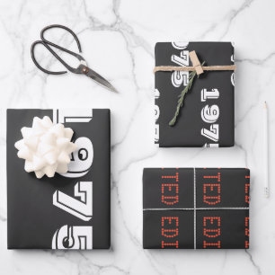 50th Birthday Wrapping Paper – Vintage 1975 