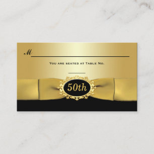 50th Black and Gold Reception Place Card