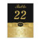 50th Black Gold Floral Table Number Post Card
