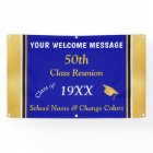 50th Class Reunion Banners Any YEAR, COLORS, TEXT
