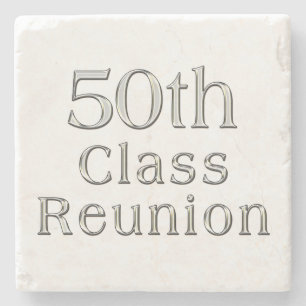 50th Class Reunion Gift, Marble Coasters