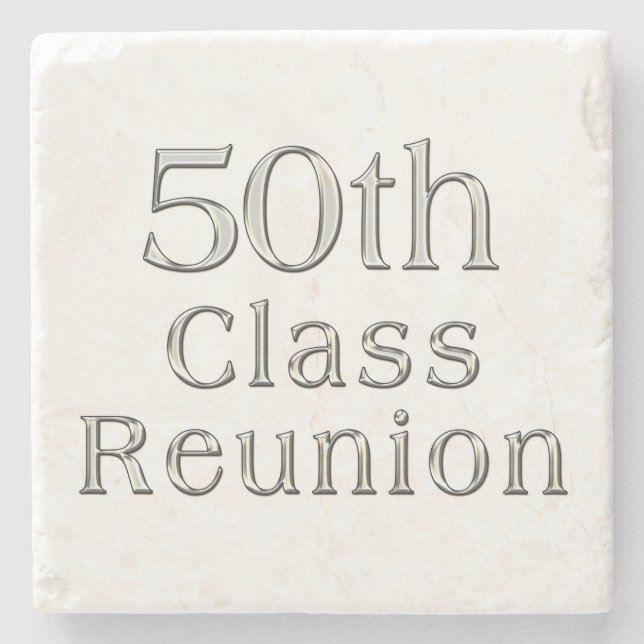 50th Class Reunion Gift, Marble Coasters (Front)