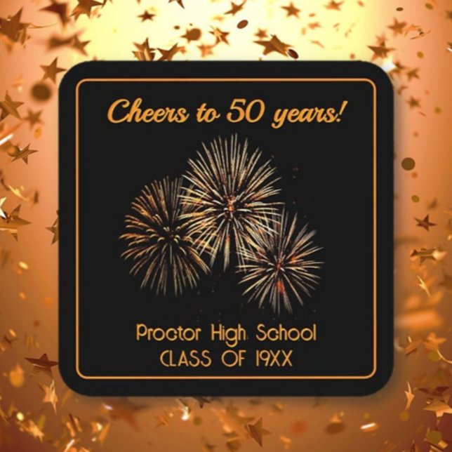 50th Class Reunion (orange) Coasters (Creator Uploaded)