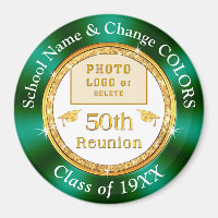 50th Class Reunion Souvenirs, Green, White, Gold