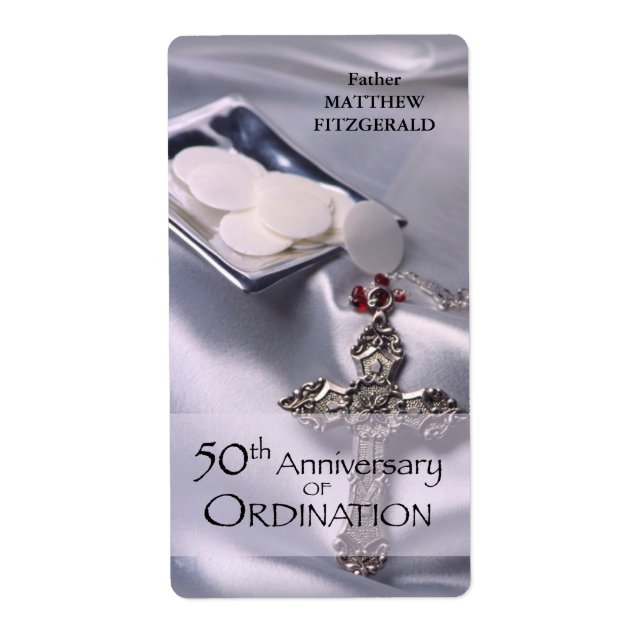 50th Custom Name Ordination Anniversary Chalice (Front)