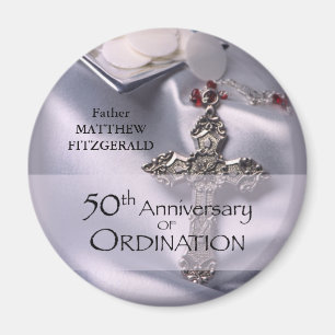 50th Custom Name Ordination Anniversary Chalice Magnet
