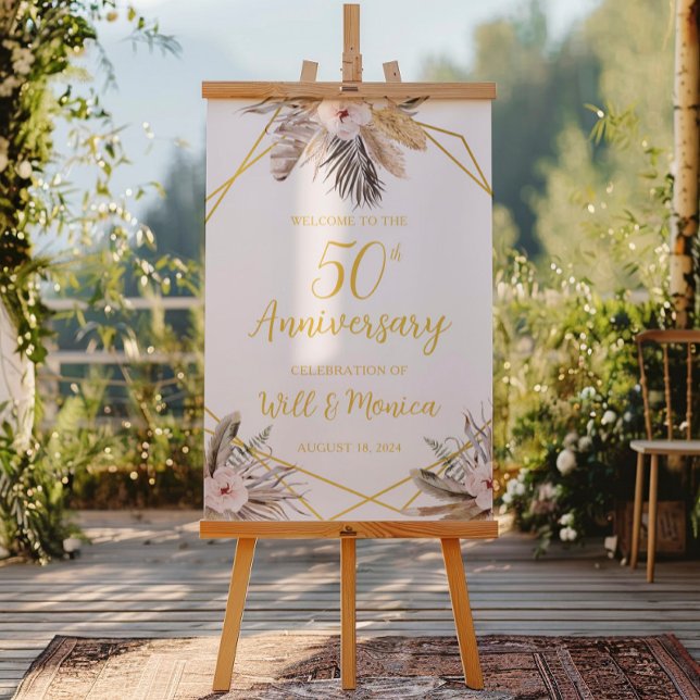 50th Elegant Wedding Anniversary Poster (Creator Uploaded)